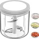 Ecoco Manual Food Processor Vegetable Chopper, ZWCEGND 1000ML Onion Chopper Hand Pull String Garlic Chopper Mincer, Whisk and Smoothie Blender