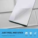 Peel and Stick Mirror Tiles, 3" x 6" Self Adhesive Mirror Tiles Beveled Silver Glass Mosaic Tile for Kitchen Backsplash Bathroom Wall Pack of 40 Pcs