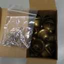 30 Pieces Craft Bells Small Brass Bells for Crafts Mini Vintage Bells with Spring Hooks Tiny for Hanging Wind Chimes Making Dog Training Doorbell Wedding Decor, 1.65 x 1.5 Inch(Bronze)
