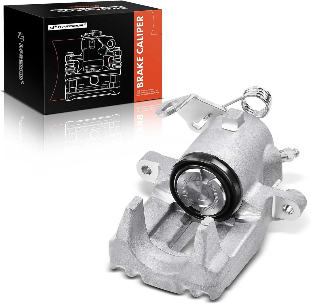 A-Premium Disc Brake Caliper Assembly without Bracket Compatible with Volkswagen and Audi Models - For Jetta 2001-2005 2008-2009, Jetta City 2007-2009, TT Quattro 2000-2006 - Rear Left Driver Side