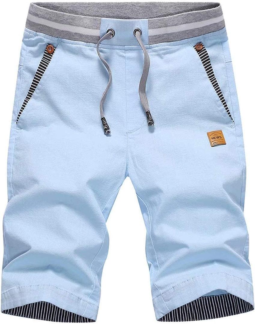 Tansozer Men's Shorts Casual Classic Fit Drawstring Summer Beach Shorts with Elastic Waist and Pockets (3X-Large)