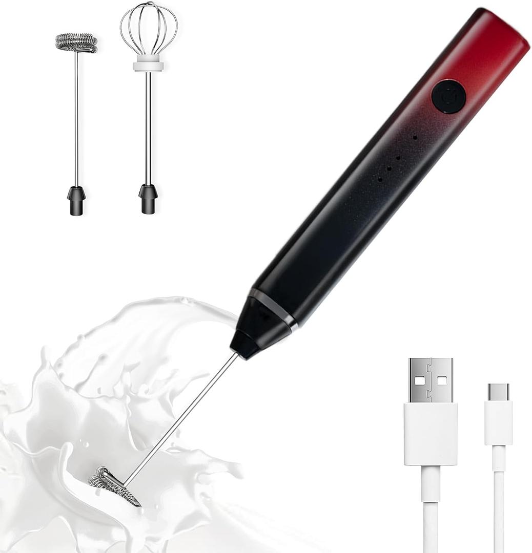 3 in 1 Electric Whisk Milk Foamer, Whisks 3 Speed Adjustable Foam Maker Blender for Coffee Matcha Latte Cappuccino Hot Chocolate