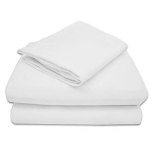 American Baby Company 28" x 52" 100% Natural Cotton Jersey Knit Toddler/Crib Sheet Set 3-Piece Soft & Breathable Crib/Toddler Bedding Set, White, for Girls and Boys