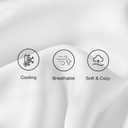 JELLYMONI King Sheet Set, Luxury Rayon Derived from Bamboo, Cooling Bed Sheet Set - Ultra Soft, Breathable, Eco-Friendly, Hypoallergenic - 4 Piece Sheets & Pillowcases, White