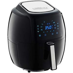 GoWISE USA 1700-Watt 5.8-QT 8-in-1 Digital Air Fryer with Recipe Book, Black