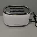 MELLERHOME Retro Toaster 2 Slice, 7 Browning Levels, 3 Functions (Reheat, Defrost, Cancel), Removable Crumb Tray, Under Base Cord Storage, White Toaster Kitchen Appliances