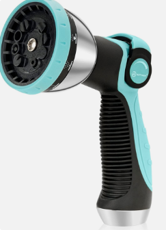 Jog 8 Garden Hose Nozzle Sprayer - 10 Spray Patterns, High Pressure, Thumb Control