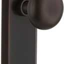 Nostalgic Warehouse New York Door Knob With Plate (PRIVACY-Backset Size:2.375 in, Timeless Bronze)