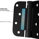 goldenwarm Door Hinges Self Closing Spring Door Hinge Residential & Heavy-Duty Door Hardware with Square & 5/8" Radius Corners 4 Inch 6pack Matte Black