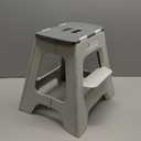 Vigar Compact Step Stool Foldable, 16-inch Two-Step Stools for Adults up to 330 Pound, Lightweight Stool, Non-Slip Folding Step Stool, Gray