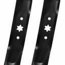 QWD 942-04308A Mower Blades 2 Pack for 42 Inch Deck, 6 Point Star High Lift Blades, Replacement for 942-04308 942-04312, Fits Cub Cadet XT1 LT42, Craftsman T110, Troy-Bilt Pony