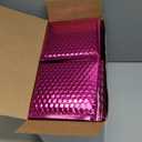 50 Pieces Bubble Mailers 3 Sizes Self Seal Adhesive Poly Mailers Metallic Foil Glitter Padded Shipping Bubble Envelopes for Valentine Mailing Packing Small Business(Rose Red)