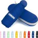 Yoobure Travel Umbrella Portable Compact Umbrellas, Pocket Mini for Purse, Umbrellas for UV Sun & Rain Small for Backpack, Umbrella with Case Folding for Kids Women (Dark Blue)