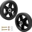 HQPASFY 7 Inch Lawn Mower Wheels 2 Pack 7" Push Lawn Mower Wheels with Bolts & Nuts kits Fit Most Standard Push Lawn Mowers Garden Trucks Garden Carts Generator Hand Trucks Lawn Tractors (7"1.5")