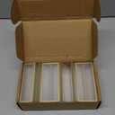 Gold Acrylic Sign Holder 4X6 inch, 6 Pack Wedding Table Number Frames Vertical , Double Sided Display Gold Picture Frame, Clear Menu Holders for Wedding Reception, Party Decoration