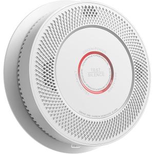 SITERWELL Smoke and Carbon Monoxide Detector 10-Year Battery, Wireless Interconnected Smoke Alarm Carbon Monoxide Detector with Dual Language Voice Alerts for Home and Babyroom, 1 Pack