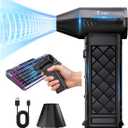 IVJ Compressed Air Duster, 130000RPM 4-Gear Adjustable Mini Electric Air Duster with Brushless Motor, Rechargeable Cordless Air Duster for Keyboard, Computer, House, Car, Replaces Compressed Air Can