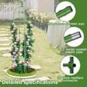 2 Pack Garden Obelisk Trellis, 70IN Tall Plant Support for Climbing Vine, Metal Covered Plastic Rustproof Heavy Duty Rose Trellis Indoor Outdoor (Green, 70 * 11.8 * 11.8INH*W*L)
