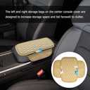 Center Console Cover, Arm Rest Cover for Car,Leather Surface with Dual Storage Pockets, Comfortable and Durable, Easy to Install, Suitable for Most Cars, Trucks, SUVs (Khaki)