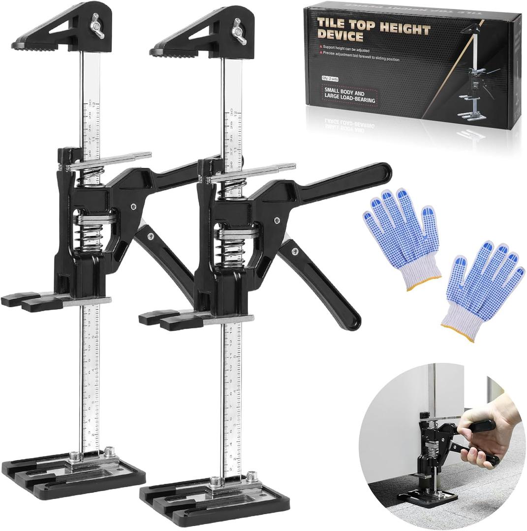 DGSL Labor Saving Arm Furniture Jack 2 Packs, 15.3 Inch Furniture Lifter Tool for Heavy Furniture Construction Jack, Multifunctional Lifting Arm Tool for Installing Cabinet, Drywall Lift Wall