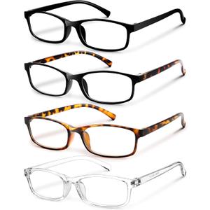 Gaoye +1.0 Multi Pack Reading Glasses Women - Blue Light Blocking Lenses, TR90 Frames, UV400 - Eyeglasses with Clear Vision,4packmix3