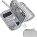 Skycase Electronic Organizer Travel Case - Waterproof Travel Cord Pouches for Organization, Cable Organizer, All-in-One Double Layers Storage Bag for Accessories, Charger, Cable, Grey - Large