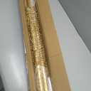 2 Pcs Creative Chain Adjustable Height Ceiling Hanging Clothing Racks,Retail Display Clothes Storage Pipe Shelf, Heavy Duty Metal Garment Rack,Home Hanger Organizer (Gold Round Tube, 35.5"L)