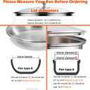 Glass lid for Large Pots and Pans, 14.25 Inch Cover for Replacement, Commercial Lid for Cookware, Frying Pans, Stockpot, Dishwasher safe and oven safe up to 400F Fit Inner Dia14 to 14.4 Inch