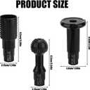 3pcs Woodworking Rotary Burr Set, Power Carving Bit Head Tool with 5/8-11 Sphere Thread for 4 1/2in & 5in Electric Angle Grinder, Upgraded Ball Gouge Accessories for Grinding Drilling Grooving