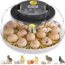 IBKINXX Incubator for Hatching Eggs-18 Egg Capacity, Automatic Egg Turner, Temperature & Humidity Control, 360° Viewing for Chicken, Duck and Quail Eggs