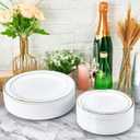 JollyPack 100 Piece Disposable Silver Plastic Party Plates, Including 50 10 Inch Dinner Plates and 50 7 Inch for Dessert, Great for Parties, Weddings, Home Use, and Christmas