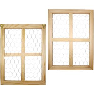 Pack of 2 Chicken Wire Frames for Suncatchers, Unfinished Wooden Frames Crafts for Photo Display, and DIY Decor