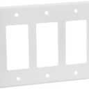 Leviton 3-Gang Decora/GFCI Device Wallplate, 80611-W, White