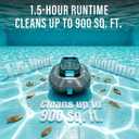 STARRYBOT Cordless Robotic Pool Cleaner with Dual high-Efficiency Motors Delivers Strong Suction, Smart Self-Parking,Smart LED Indicator,Pool Vacuum for Above-Ground Flat Pool up to 900 Sq.ft(Gray)