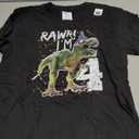 Rawr I'm 4 4th Birthday T Rex Dinosaur Party Gift for Boys T-Shirt, Size S