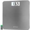 ZOETOUCH Bathroom Scale for Body Weight Digital Weighing Machine with Backlit LCD Display, Most Accurate Bath Scale for People, High Precision, Grey,Tempered Glass Batteries Included, 396lb/180kg (Grey(Non-Bluetooth))