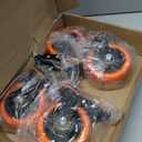 4 inch Stem Caster Wheels 2000lbs, Threaded Stem Casters Set of 4 Heavy Duty,3/8"-16 x 1(Stem Diameter 3/8", Length 1"), Safety Dual Locking Caster, Industrial Castor Wheels for Cart,Furniture