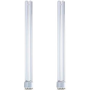lumenivo 36W UV Light Bulb T4 Fluorescent PL-L Germicidal Lamp for Air Purifier and Water Treatment Units - UVC Lamp with 2G11 Base - 16.5 Overall Length - 2 Pack