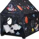 Kids Tent Black Space Play Tent for Boys,Large and Foldable Kids Playhouse with Windows, Portable and Lightweight Play Tents Indoor&Outdoor for Gift