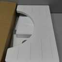 Foldable Toilet Stool, Bamboo Toilet Stool Squat Adults, 7 Inches Poop Stool for Bathroom, Collapsible Potty Step Stool with Non-Slip Strip, Space-Saving, No Assembly (White)