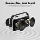 Inwa Upgraded 200W Outdoor Bluetooth Speakers Pair - IPX5 Waterproof Wall Mount Stereo Speaker, Wireless Multi-Speaker Connection with Auracast, Sound System w/Aux for Porch, Patio, Garage, Home