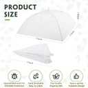 Sawysine 4 Pack Mesh Plant Cover Reusable Screen Cloche Dome Plant Protector Tent Collapsible Umbrella for Outdoor Garden Greenhouse Vegetable Flowers Strawberry from Animals(17 x 17 Inch,White)