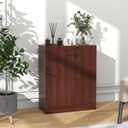 2-Door Modern Floor Storage Cabinet with 3-Tier Shelf