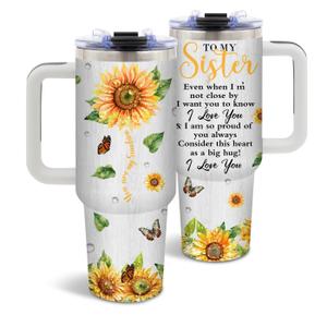 Nuowagify Mothers Day Gifts for Sister, Sisters Gifts from Sisters, Gift for Sister Cup from Brother, Mothers Day Christmas Birthday Present for Sis Bestie Best Friend - 40oz Tumbler