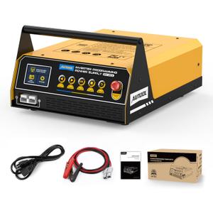 AUTOOL EM355 Programming Power Supply 12V,ECU Programming Stable Voltage Power Supply 10.8–16V,Fast Smart Battery Charger with Pulse Repair,AGM Gel EFB Lead-Acid Battery Charger for Automotive