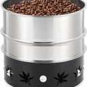 JIAWANSHUN Electric Coffee Bean Cooler with 1.1LB Capacity & Heavy Steel Base - 2-Layer Stainless Steel Mesh for Fast Cooling & Chaff Removal, Home Coffee Brewing Essential Tool 110V (black)