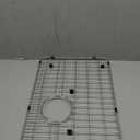 Kitchen Sink Grid and Sink Protectors, Stainless Steel Sink Grids for Bottom of Kitchen Sinks, 26" x 14" with Rear Drain for Single Bowl Sinks (26" X 14 1/16")