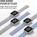 Bandletic Dual Sided Wear Magnetic Silicone Bands Compatible with Apple Watch SE Band 44mm 45mm 46mm 49mm 42mm(Series 3 2 1) Men Women, Sport Straps for iWatch Series 11 10 9 8 7 6 5 4 SE Ultra 3 2 1