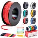 22 AWG Stranded Wire Kit  Silicone Coated Copper Wires 22 Gauge Pre-Tinned 23ft/7m Each Spool, 6 Colors (Black, Red, Yellow, Green, Blue, White), Electrical Jumper Wire Hook Up Wire Kit from Plusivo