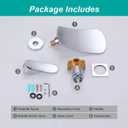 Wall Mounted Waterfall Bathroom Sink Faucet Single Handle Lavatory Sink Faucets 2 Holes Vanity Faucets Waterfall Basin Mixer Tap, Chrome